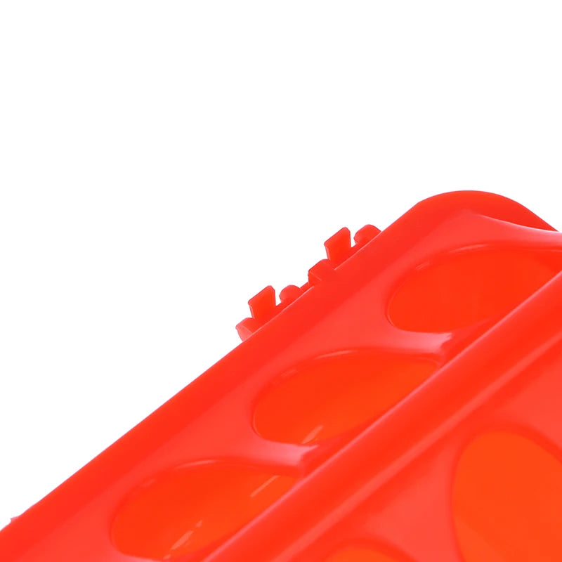 1 Pc Double Row 12/18 Holes Poultry Ground Feeder Plastic Clamshell Feeding Chicken Groove Farm Breeding Supplies