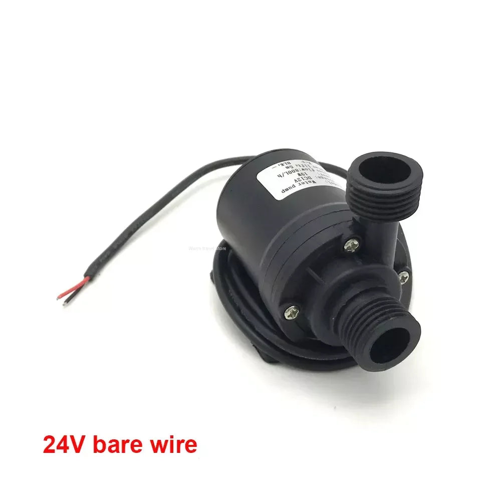 Ultra-quiet DC 12V 24V Home 800L/H Portable Brushless Motor Submersible Water Pump 5M for Cooling System Fountains Heater Mini