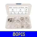 Stainless Steel Washer Kits Thin Smooth Metal Gaskets M6 M3 Plain Snap Washer M2 M2.5 M4 M5 M8 M10 M12 Screw Flat Washers Rings
