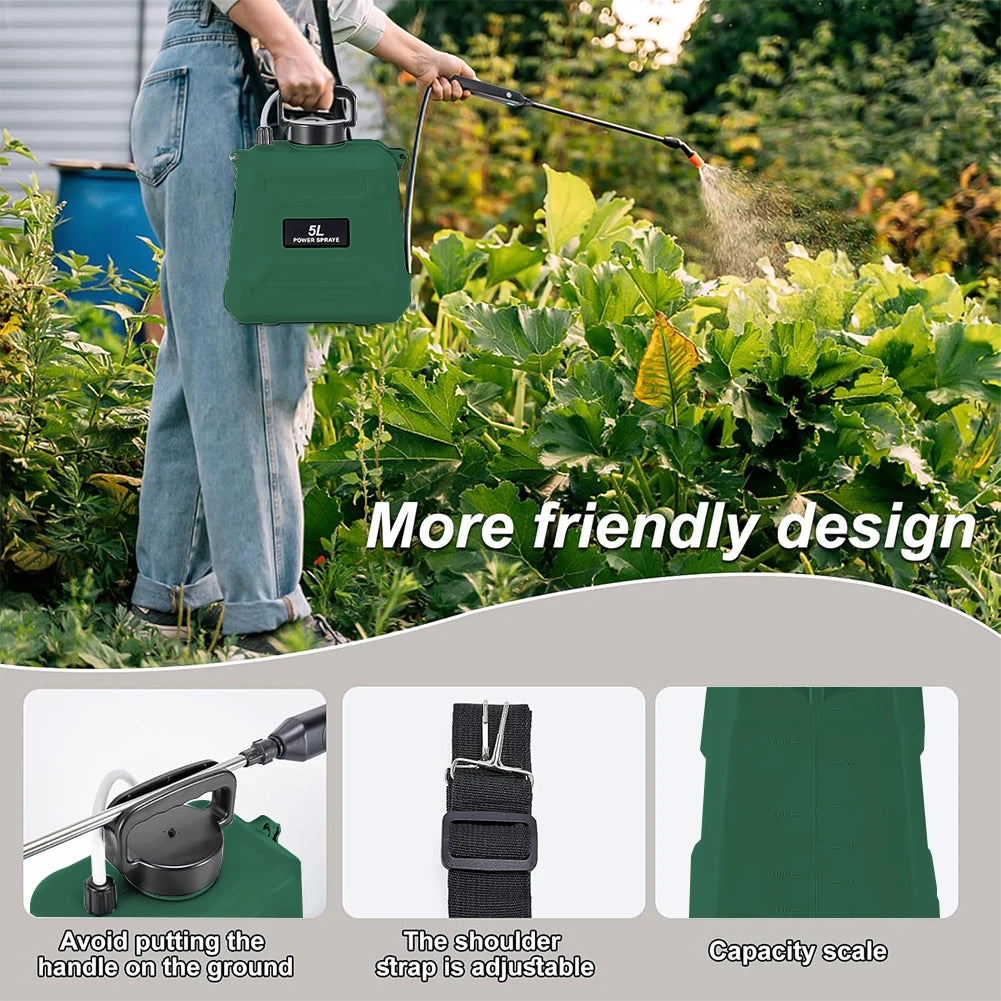 Pulverizador Eléctrico Mochila 5L para Desinfección de Gallinas