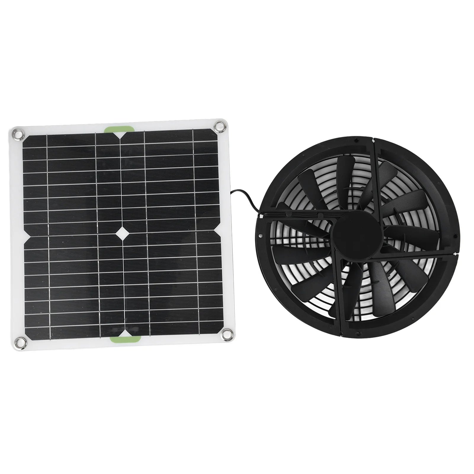 Kit Ventilador Solar 100W 10" para Gallinero e Invernadero