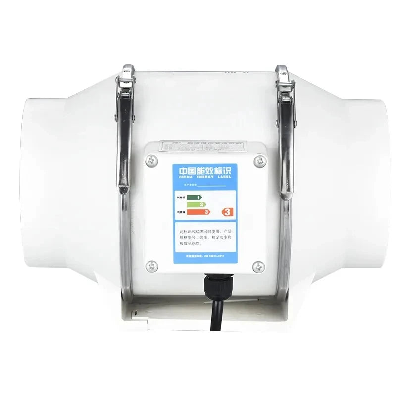 220V Exhaust Fans Household Low Noise Inline Duct Ventilation Fan Kitchen Bathroom Air Clean Ventilation Exhaust Fan 220m³/h