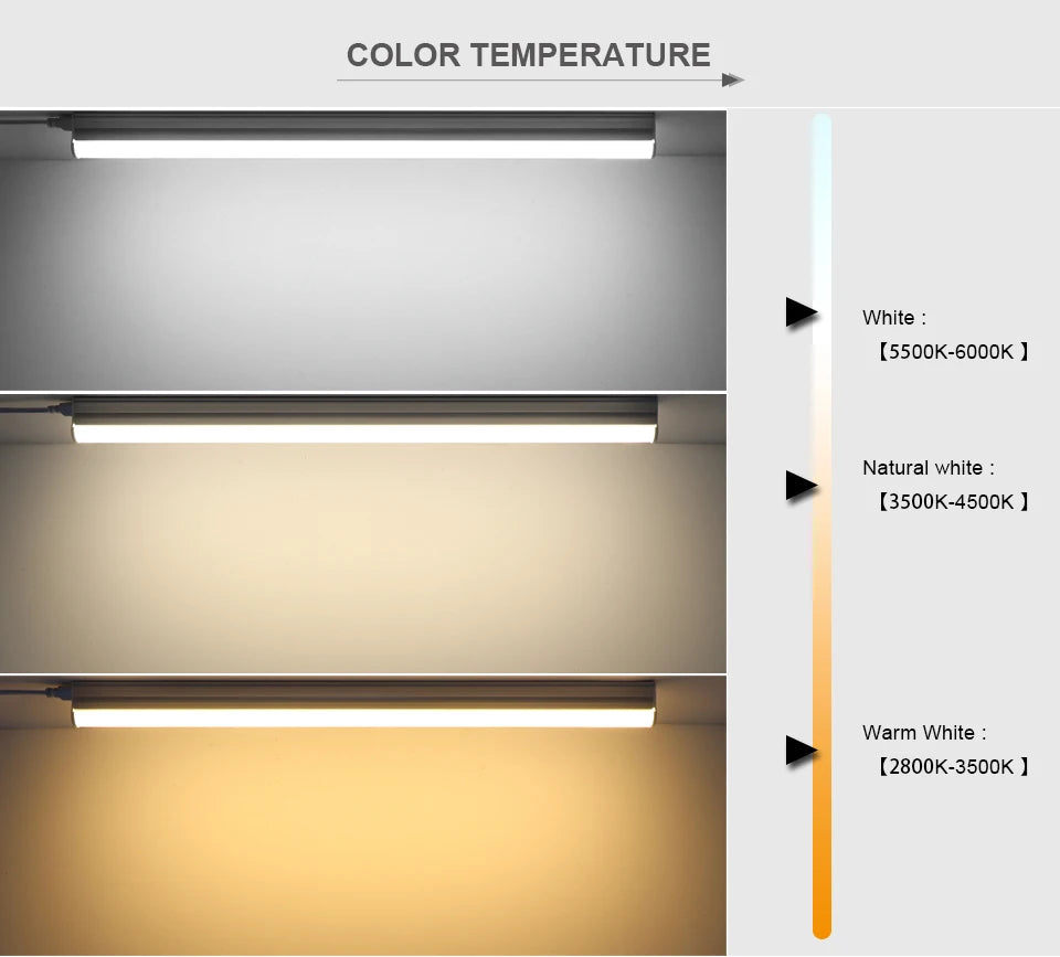 220V T5 15W/T8 25W LED Tube Aluminum Bar Hight Brightness Energy-Saving Fluorescent Tubes For Hotel Mall Cafe Office Lighting