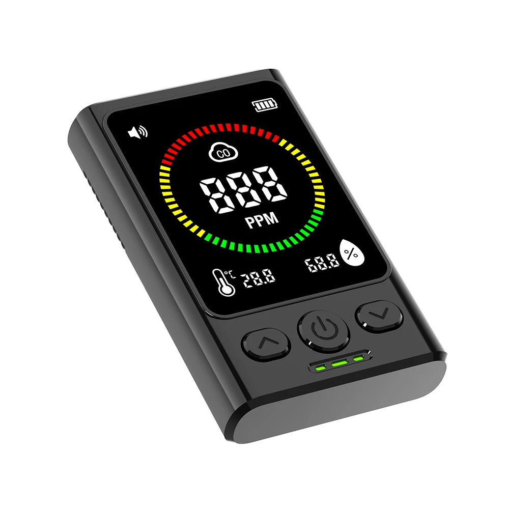 Air Quality Detector Portable Carbon Monoxide Alarm Anti Poisoning Monitoring Leak Detection Device Display Analyzer Tools