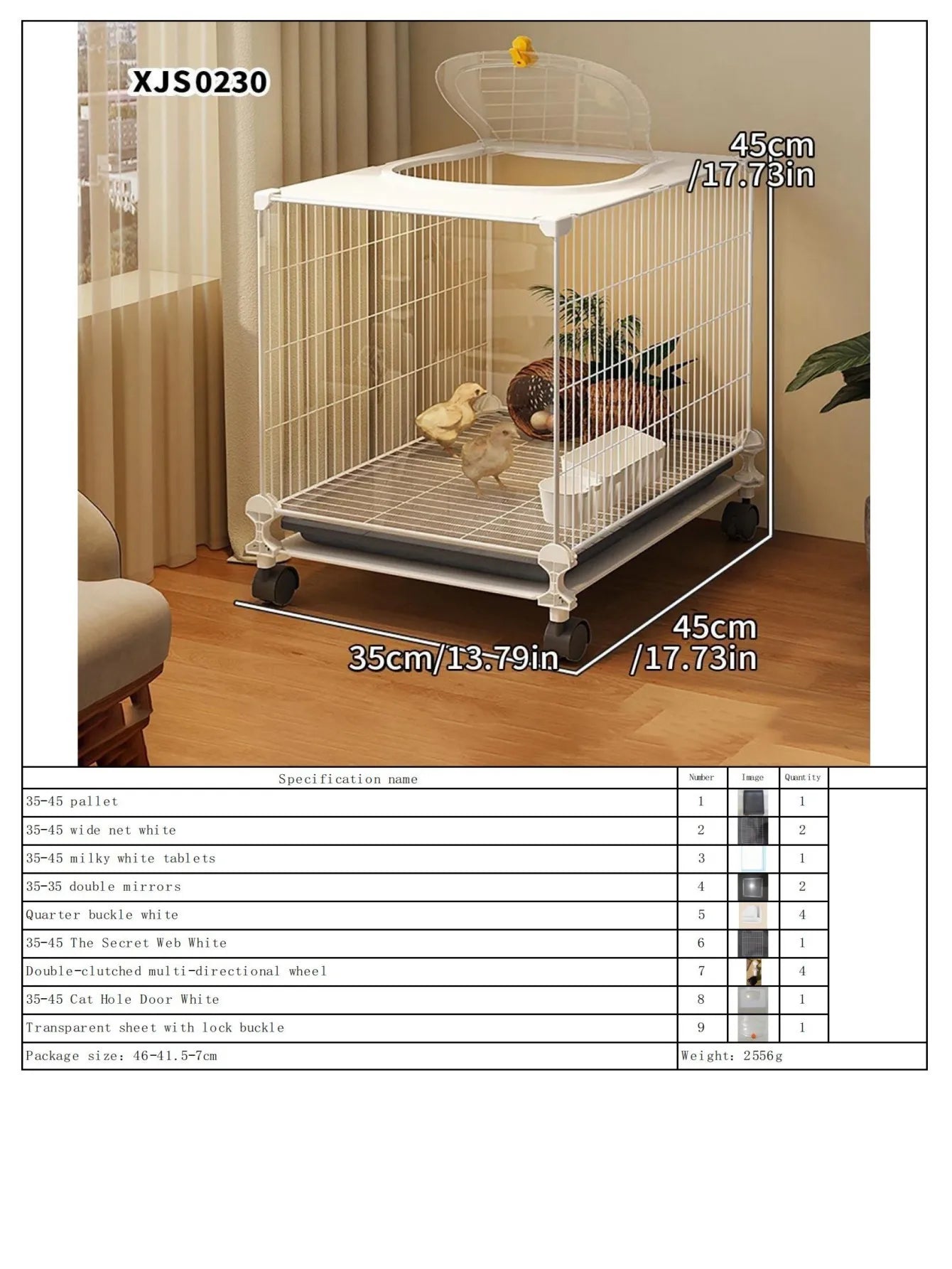 Jaula de Hierro para Codornices con Bandeja