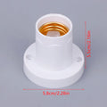 LED Lighting Bulb Socket E27 Socket 10A Flat Head Screw Rotatable Straight And Oblique 230V White Socket Light Fitting