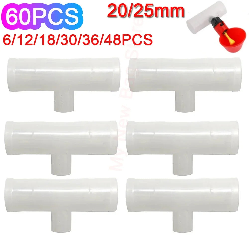 Copas Bebedero Automático con Conector T para Gallinas