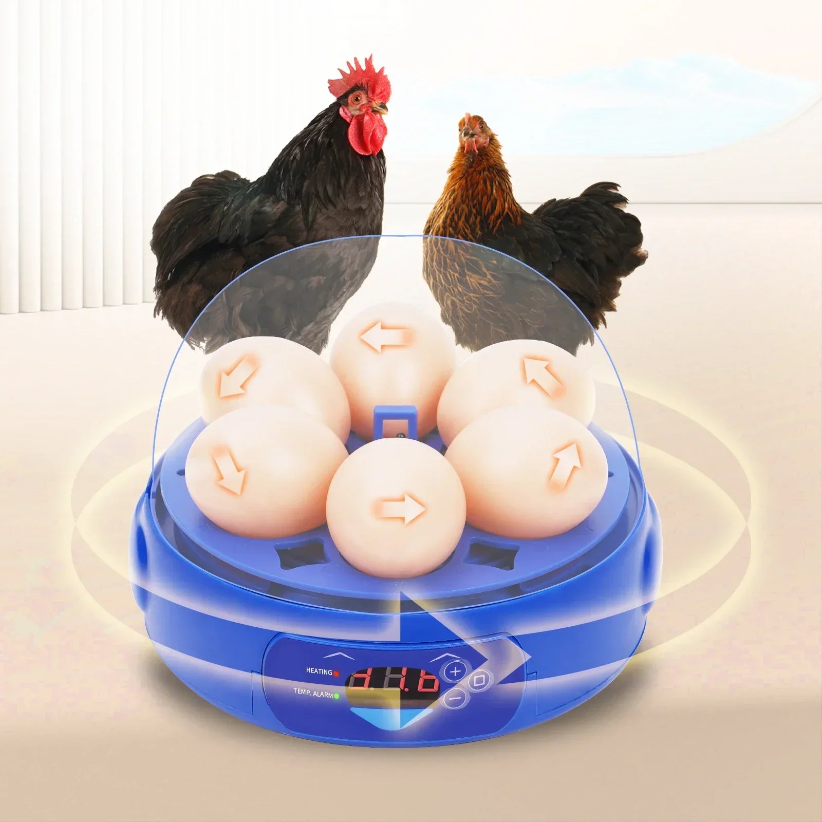 Mini Incubadora Automática 6 Huevos para Gallinas