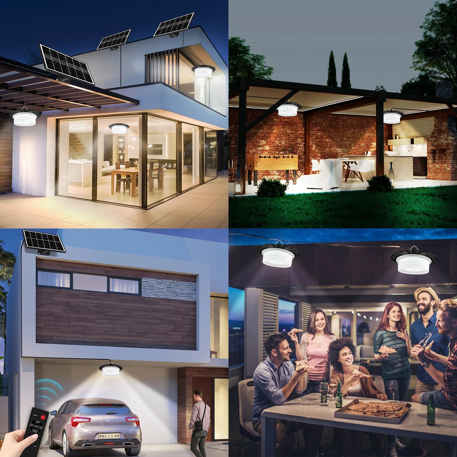 Lámpara Solar 244 LED con Sensor para Gallinero