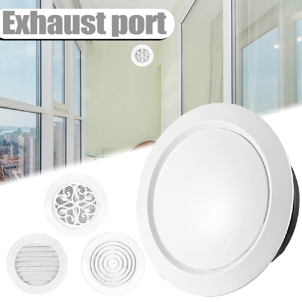 Adjustable Air Ventilation Cover Round Ducting Ceiling Wall Hole Decorative ABS Air Vent Grille Louver Vents Cap For Wall