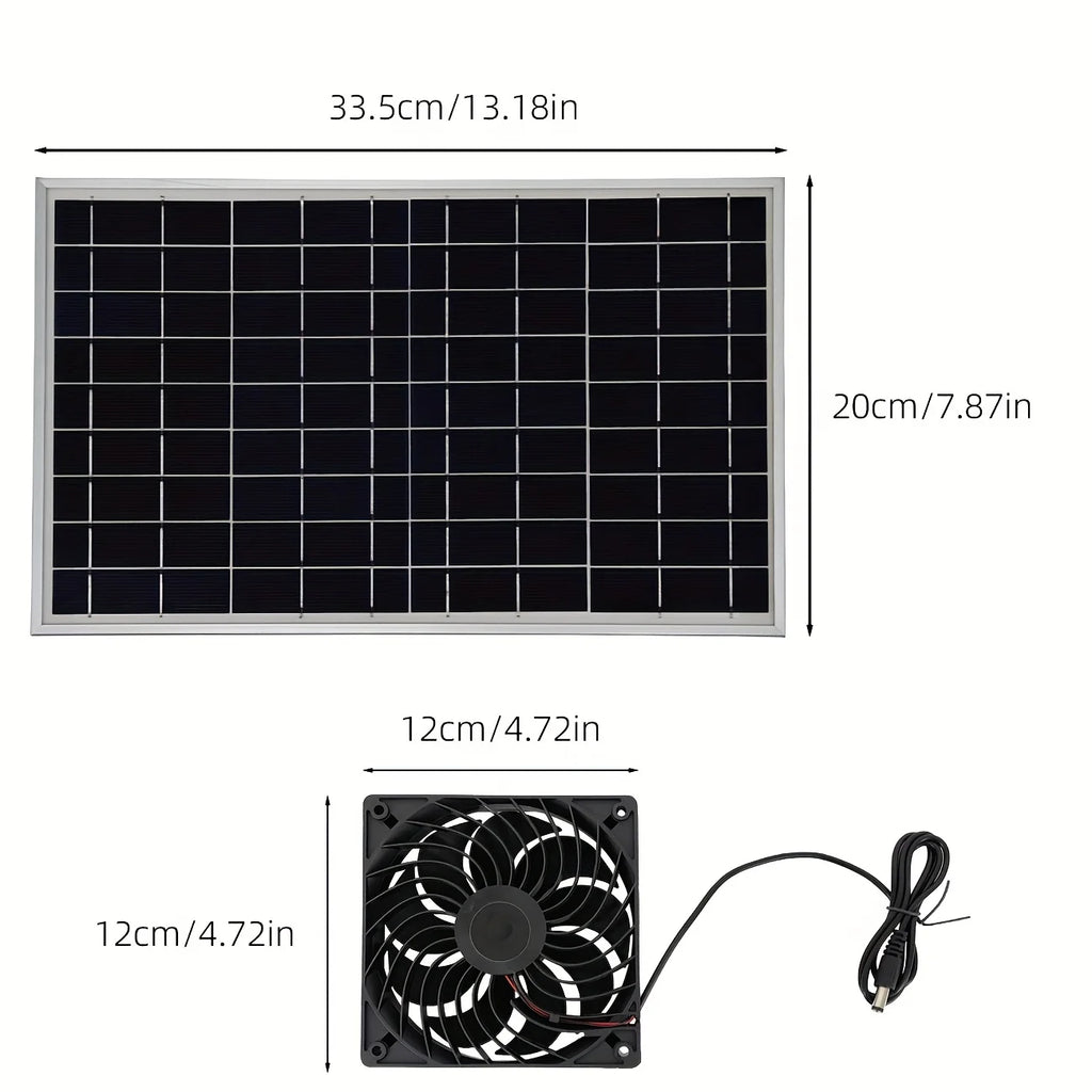 Extractor Solar 20W para Gallinero e Invernadero
