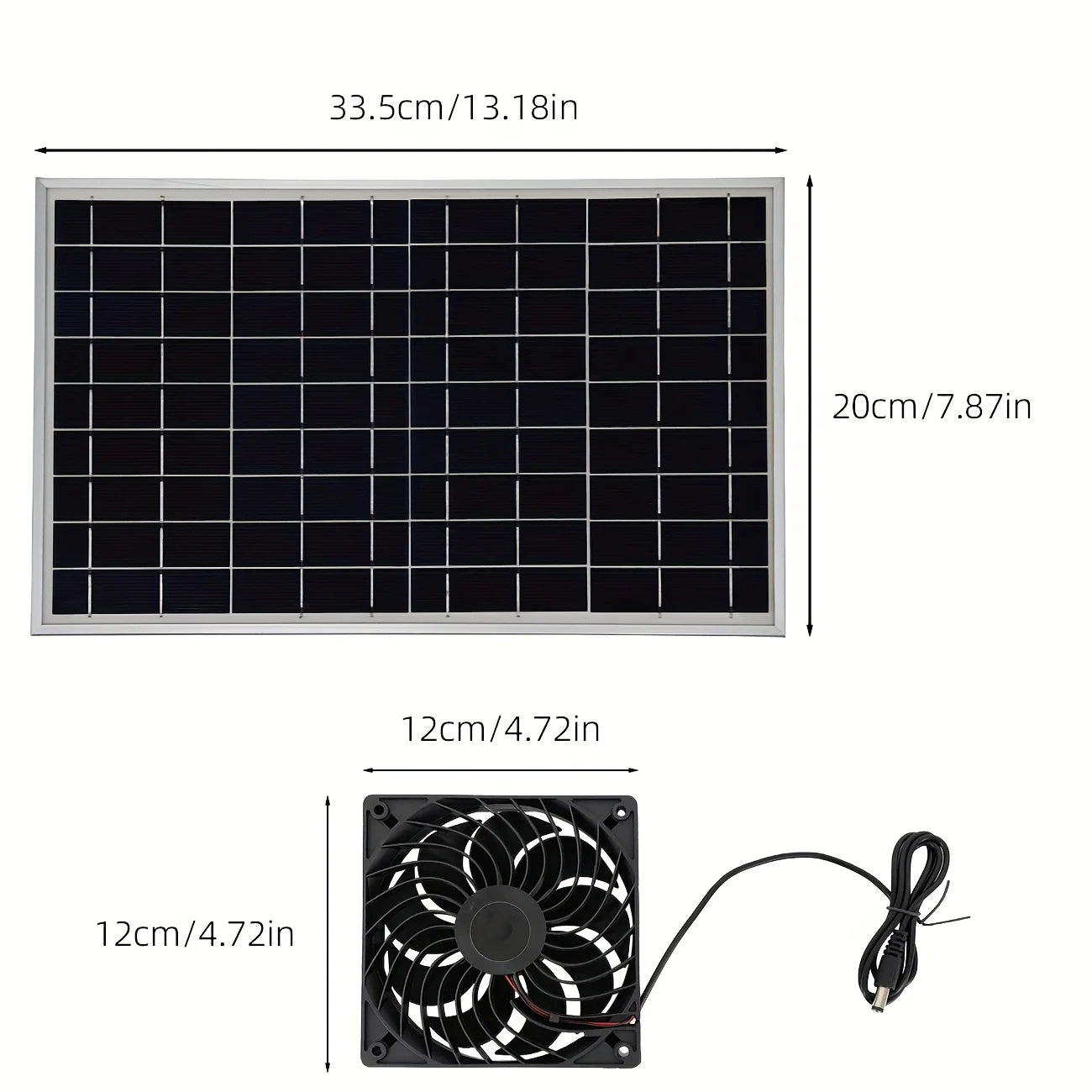 Extractor Solar 20W para Gallinero e Invernadero