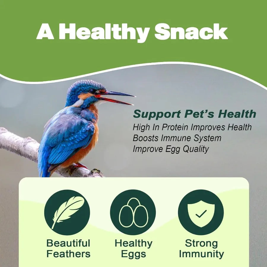 Gusanos de Harina Deshidratados 22LB Alto Proteína para Gallinas