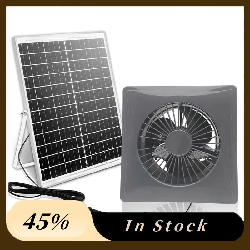 Ventilador Solar Silencioso 4" 8W para Gallineros e Invernaderos