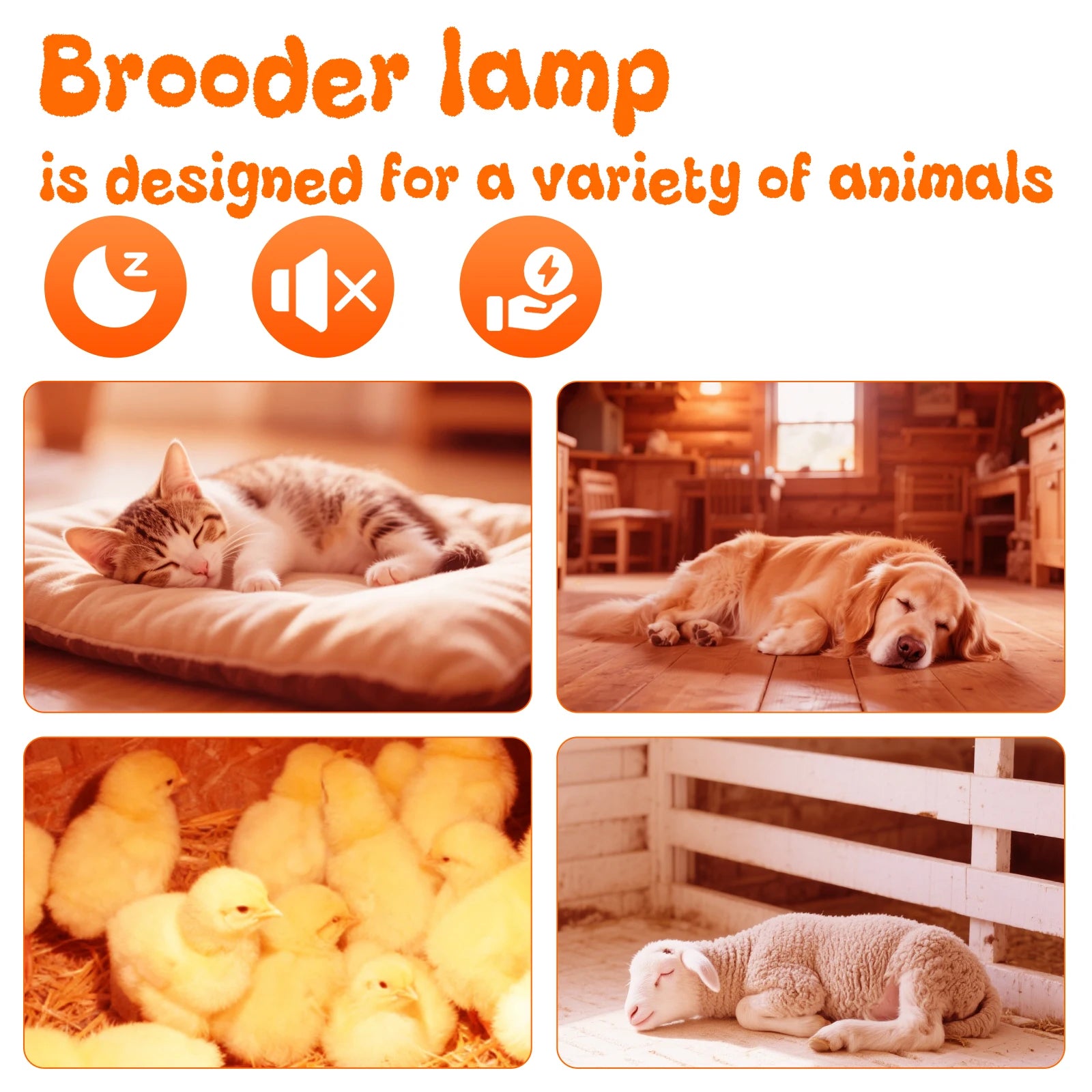 Lámpara de Calor Impermeable Ajustable para Gallinero