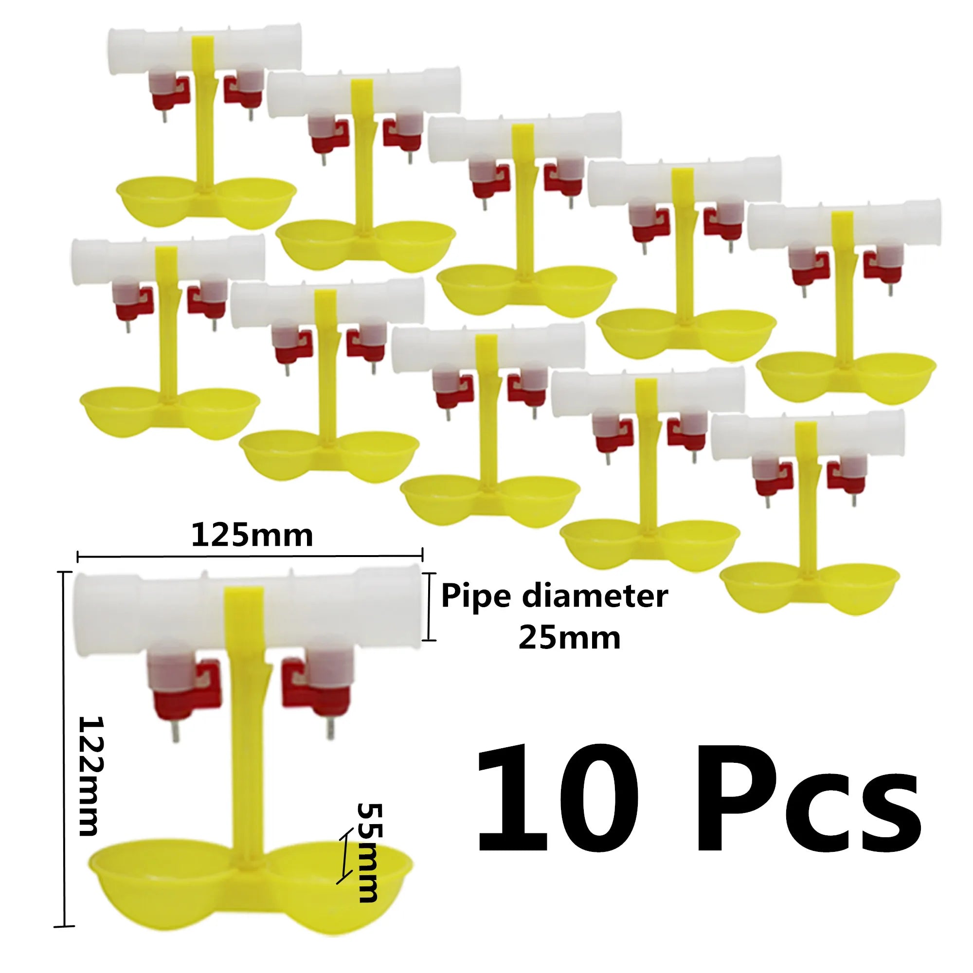 Chicken Feeder Poultry Feeding Supplies DIY Rain Proof Poultry Feeder Port Gravity Feed Kit For Buckets Barrels Bins Troughs