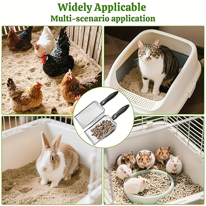 Pala de Acero Inoxidable para Gallinero con Mango Antideslizante