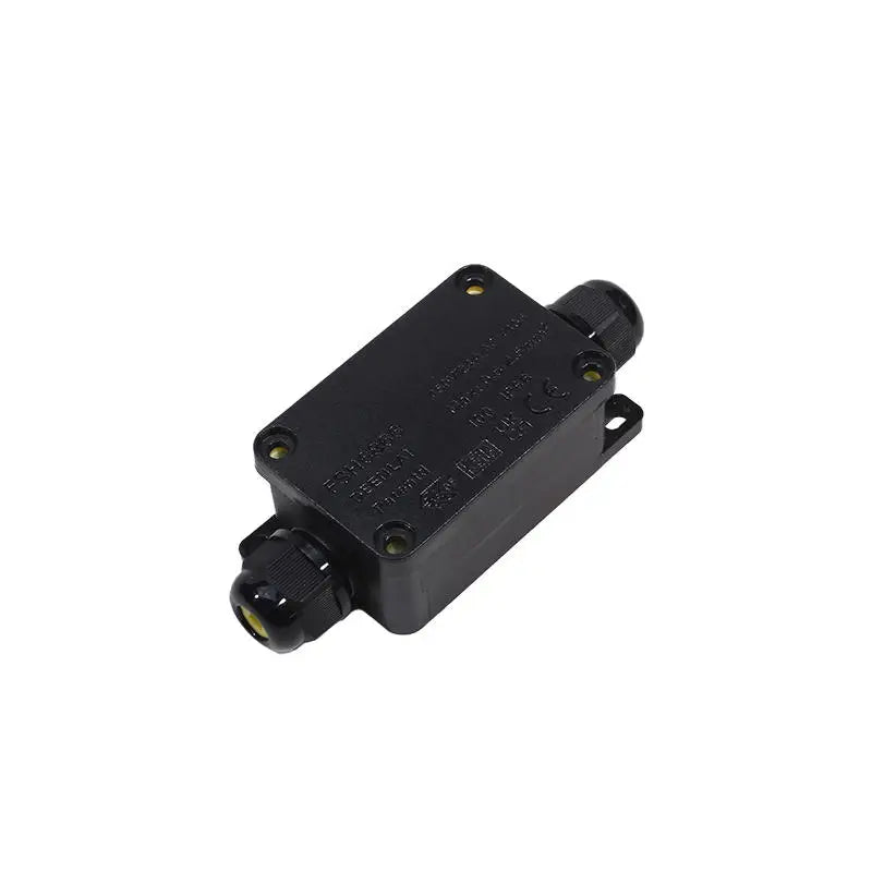 Junction Box Mini Outdoor Waterproof Ip66 Terminals One In Two Out Waterproof Box Plastic Corrosion Resistant Black Junction