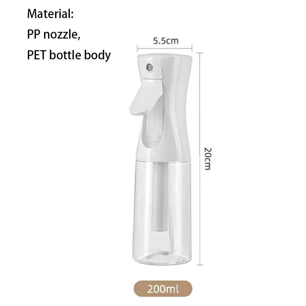 200ml Refillable Continuous Mist Spray Bottle High Pressure Ultra-Fine Mist Portable Disinfectant Sprayer for Hair Styling Clean