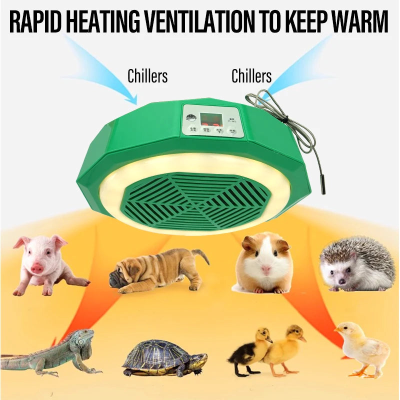 Pet Poultry Intelligent Heating Lamp Thermostatic Temperature Controller Heater Animal Warm Light Poultry Brooding Incubator