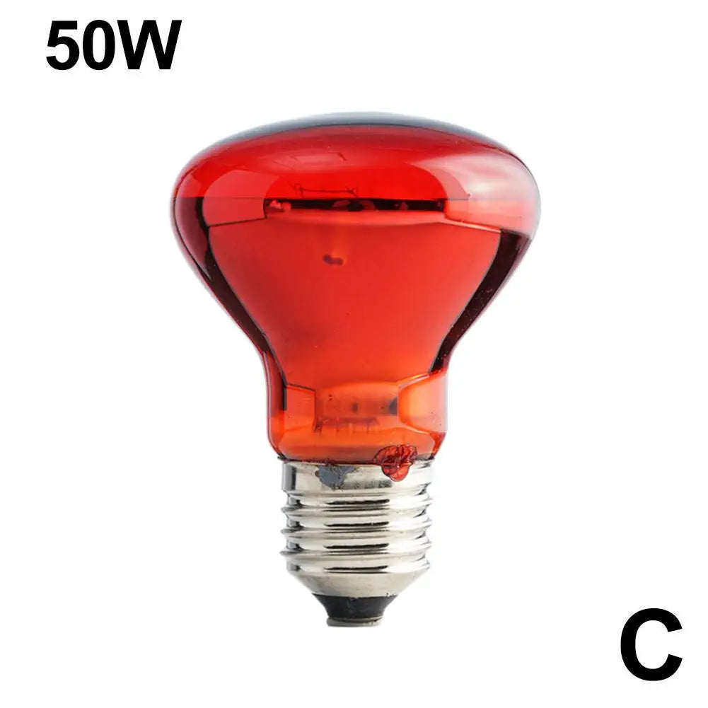 Bombilla calefactora para aves de corral E27, 25W-100W, aislamiento infrarrojo, calefacción para reptiles, plantas, anfibios, mascotas, herramientas de lámpara para ganado