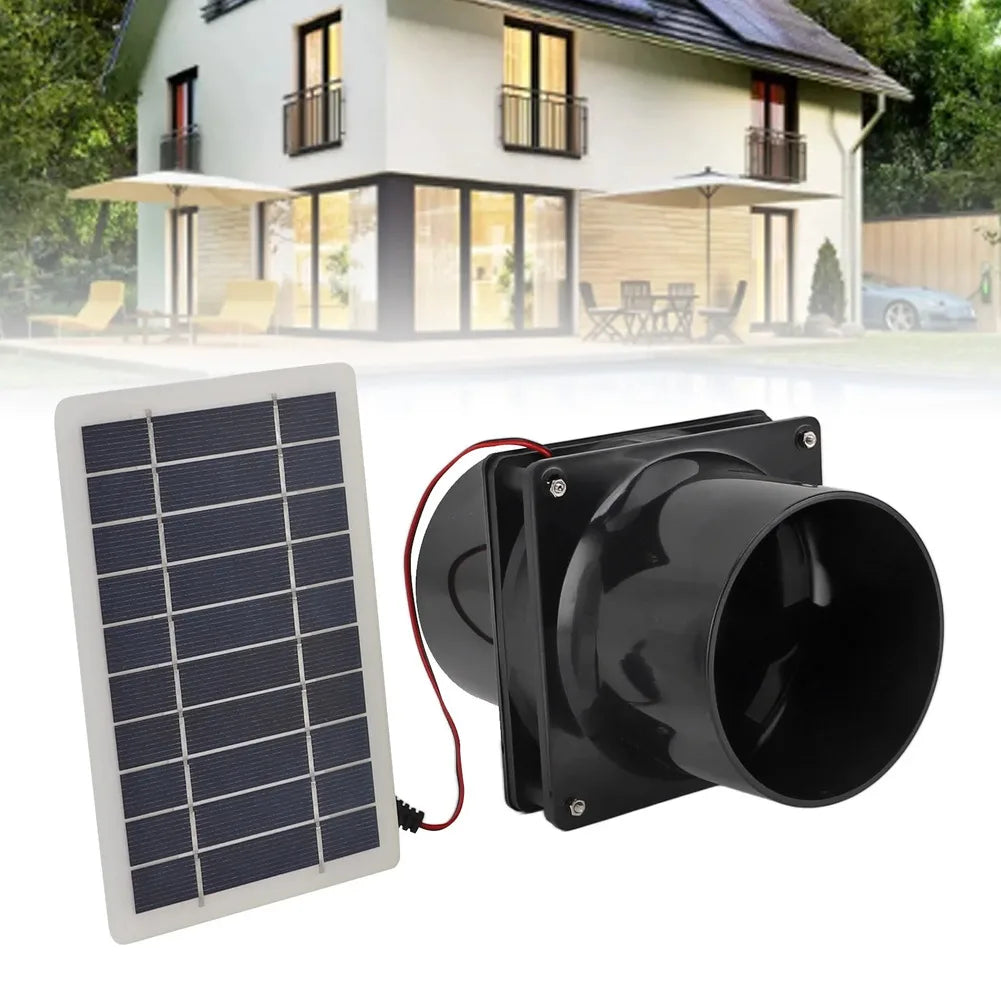 10W 12V Solar Exhaust Fan Solar Panel Ventilation Fan Kit For Chicken Coop Greenhouse Shed RVs Boats Enhances Air Circulation