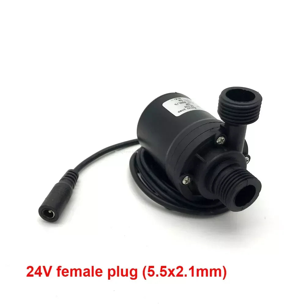 Ultra-quiet DC 12V 24V Home 800L/H Portable Brushless Motor Submersible Water Pump 5M for Cooling System Fountains Heater Mini