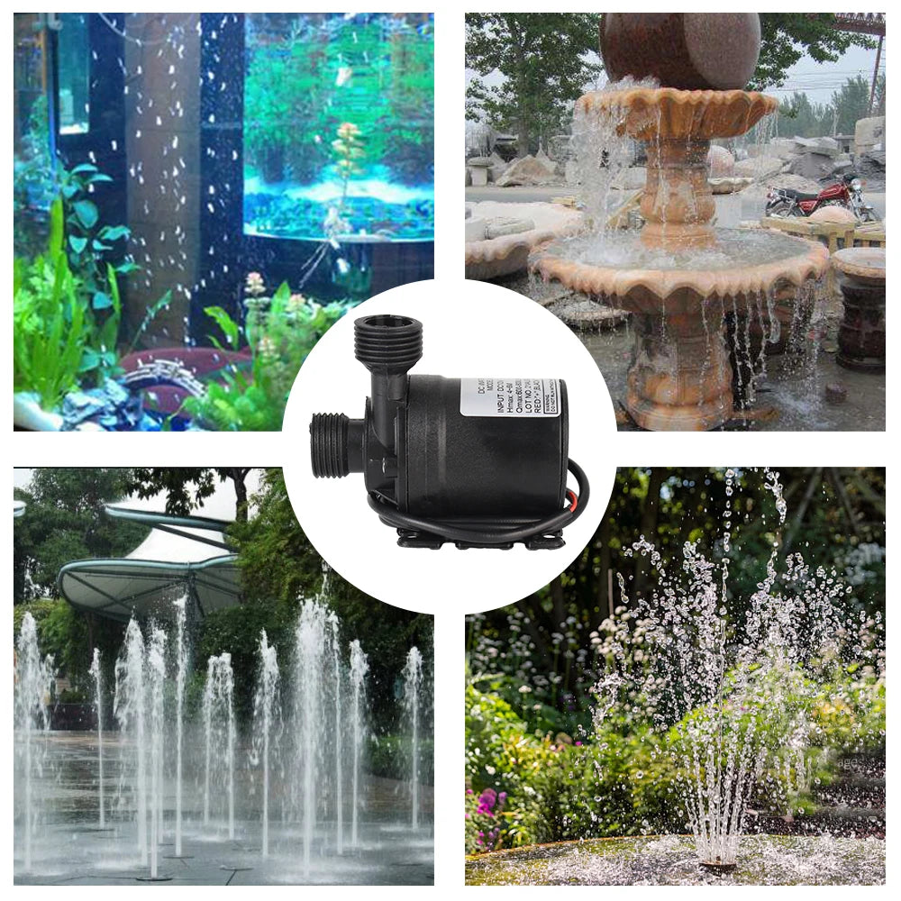 Ultra-quiet DC 12V 24V Home 800L/H Portable Brushless Motor Submersible Water Pump 5M for Cooling System Fountains Heater Mini