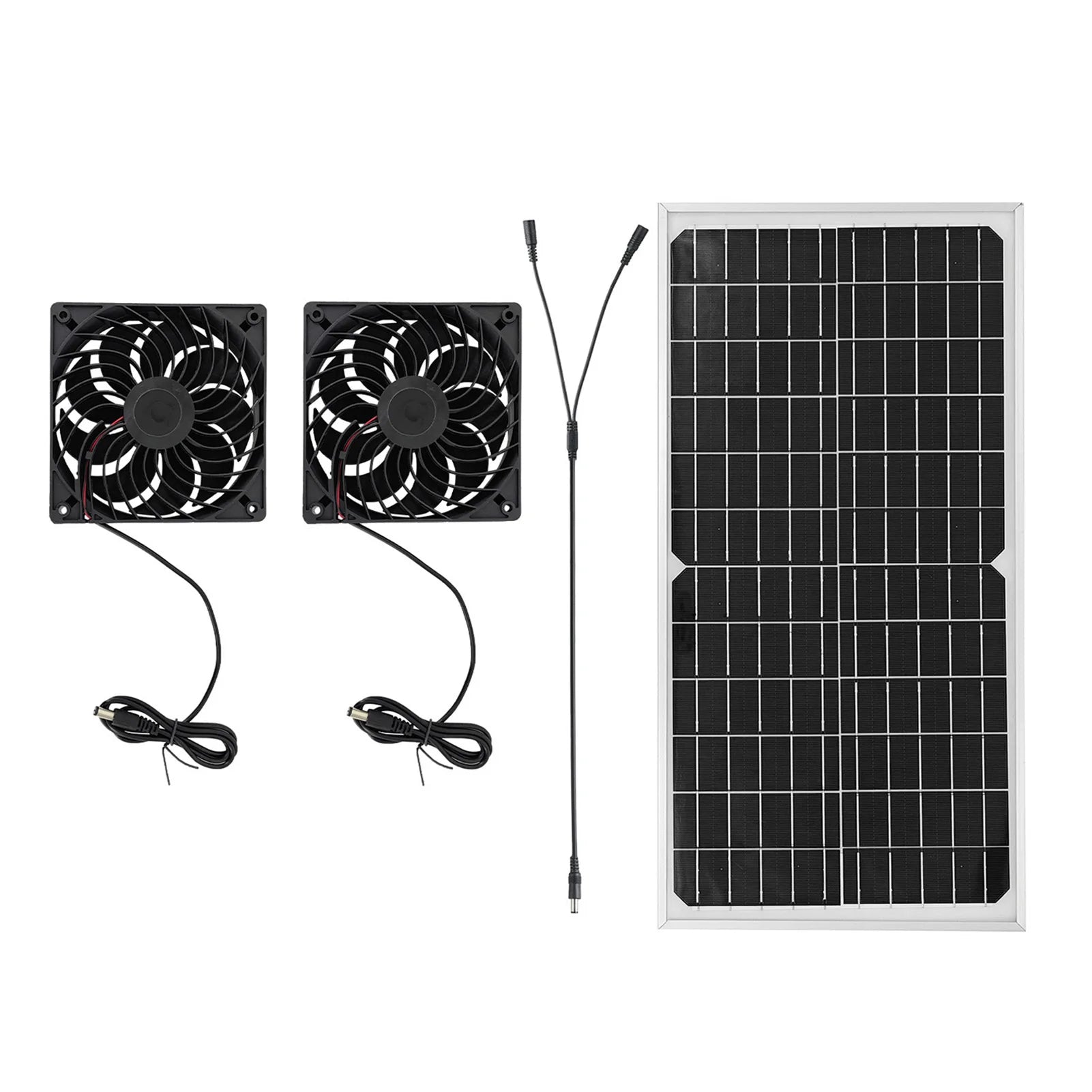 Ventilador Solar 16W Doble para Gallinero e Invernadero