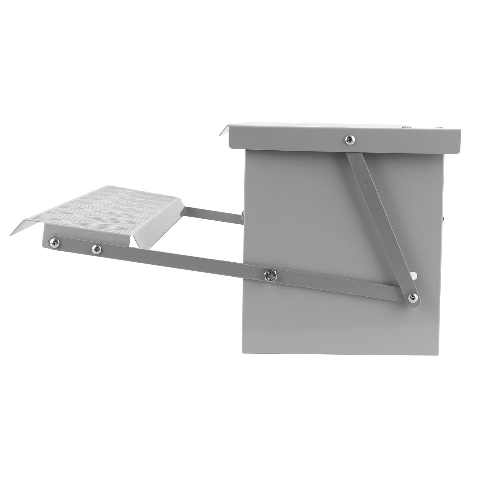 Comedero para Pollos con Tapa Resistente a la Intemperie, a Prueba de Ratas, Comedero Metálico para Pollos, Patos y Gansos