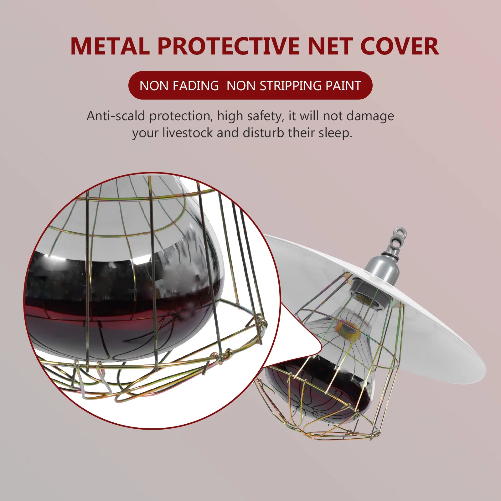 Lámpara de Calor 250W de Aluminio para Gallinas