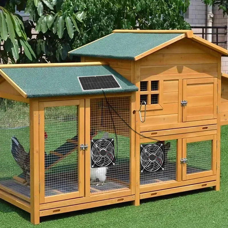 Extractor Solar Doble para Gallinero e Invernadero