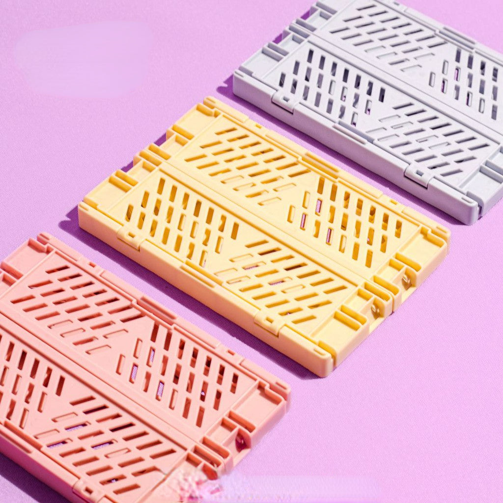 Plastic Foldable Storage Crate Folding Box Basket Stackable Cute Makeup Jewellery Toys Boxes for Storage Box Organizer Portable