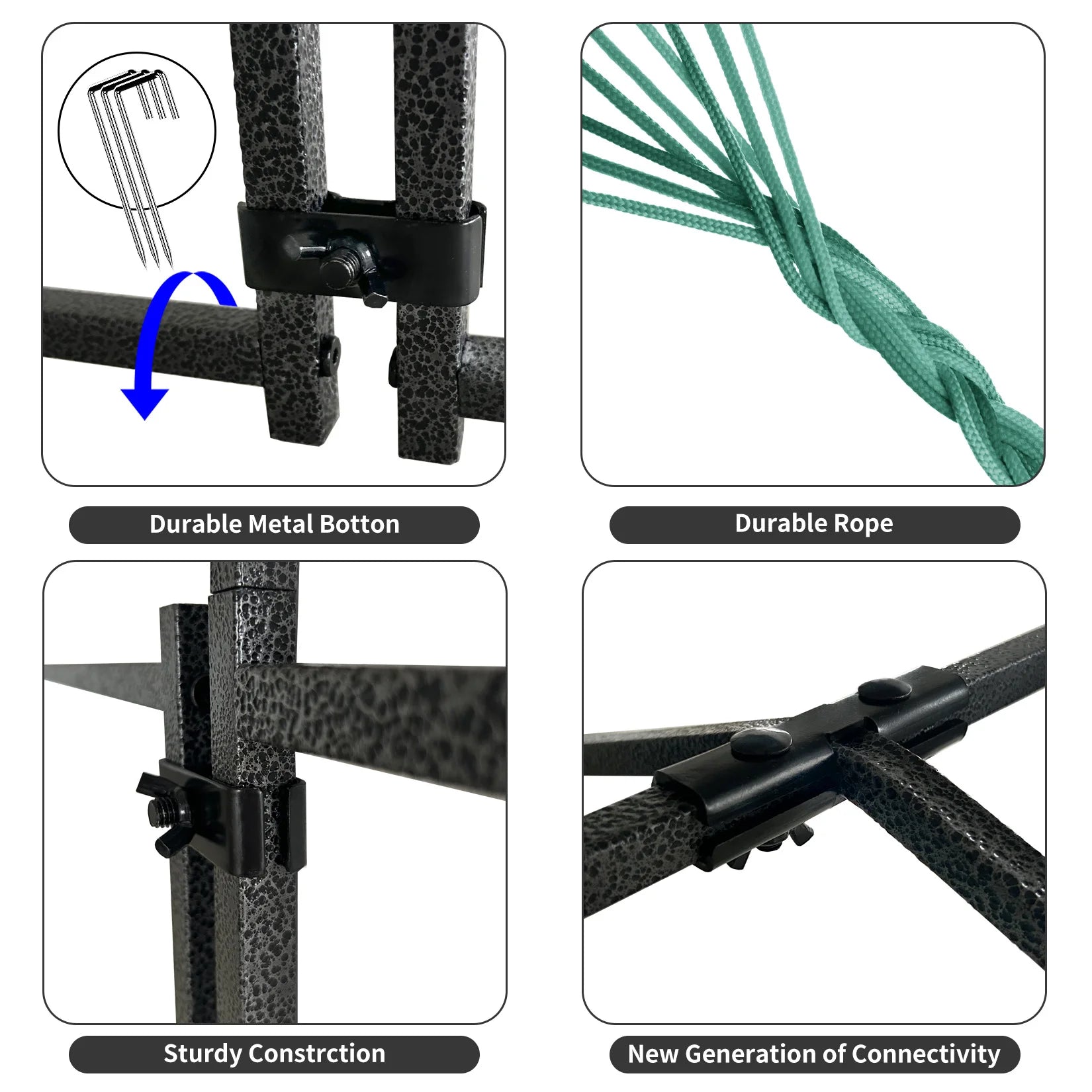 Gallinero Metálico Grande con Cubierta para Patio 12,9x10,2 Pies