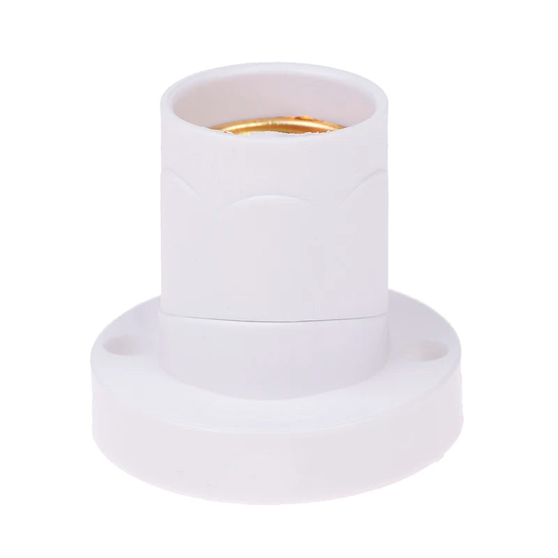 LED Lighting Bulb Socket E27 Socket 10A Flat Head Screw Rotatable Straight And Oblique 230V White Socket Light Fitting