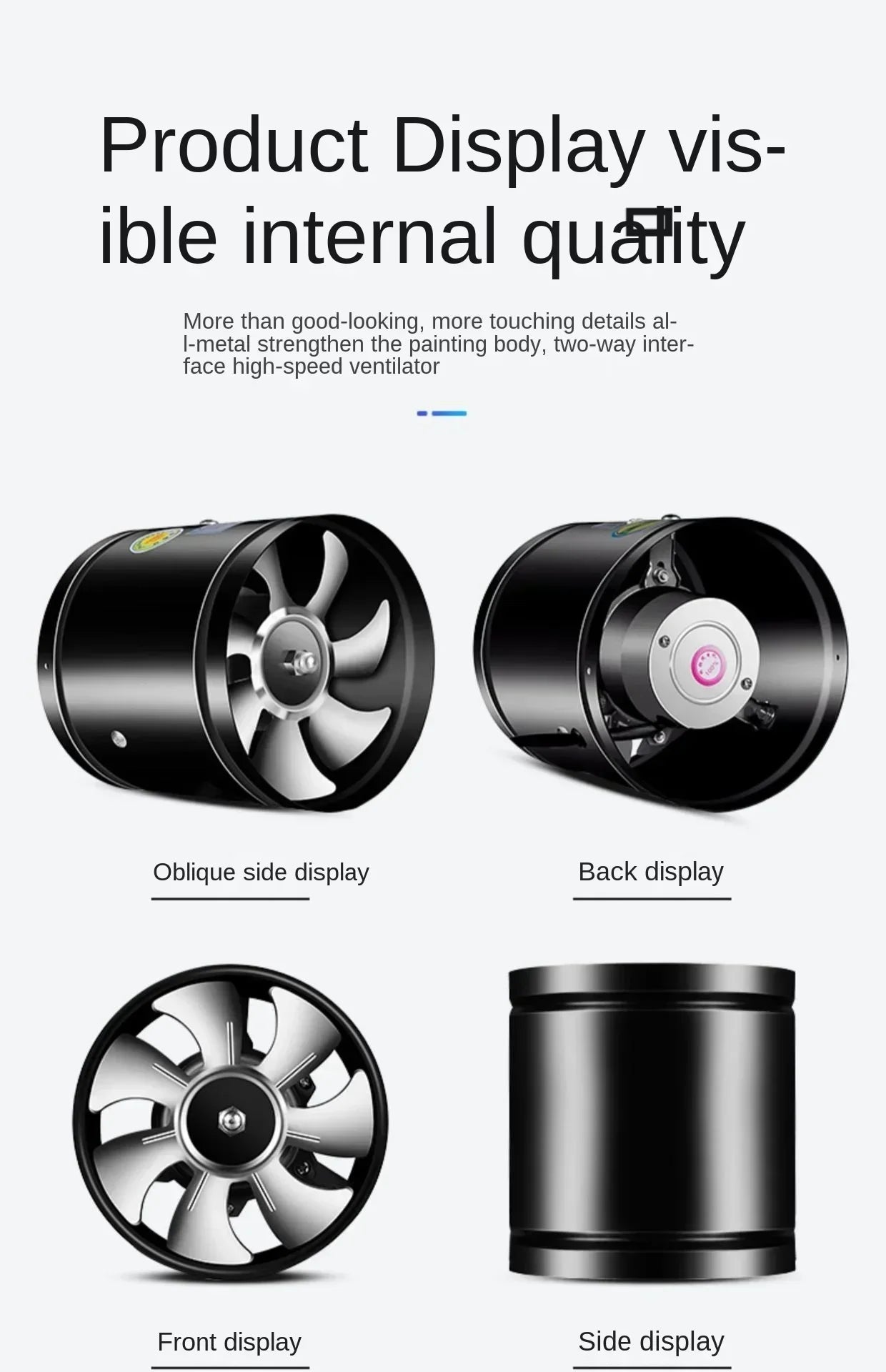 4''6''8'' Pipe kitchen toilet exhaust fan louver exhaust fan air ventilation ceiling booster Blower metal exhaust fan