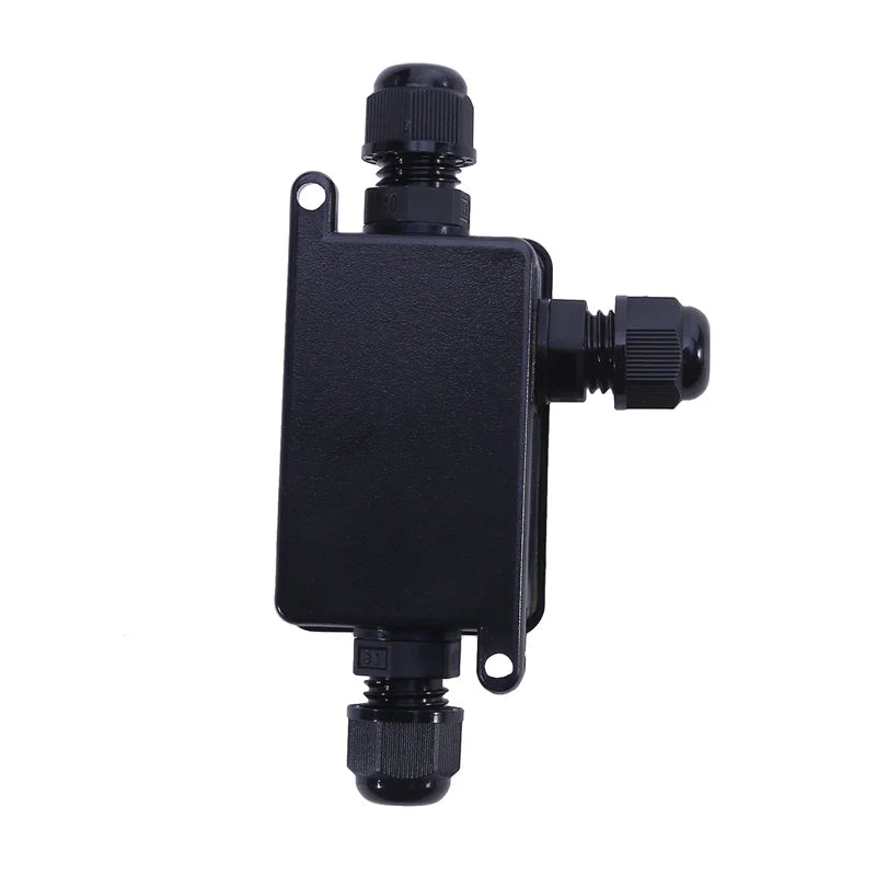 Junction Box Mini Outdoor Waterproof Ip66 Terminals One In Two Out Waterproof Box Plastic Corrosion Resistant Black Junction