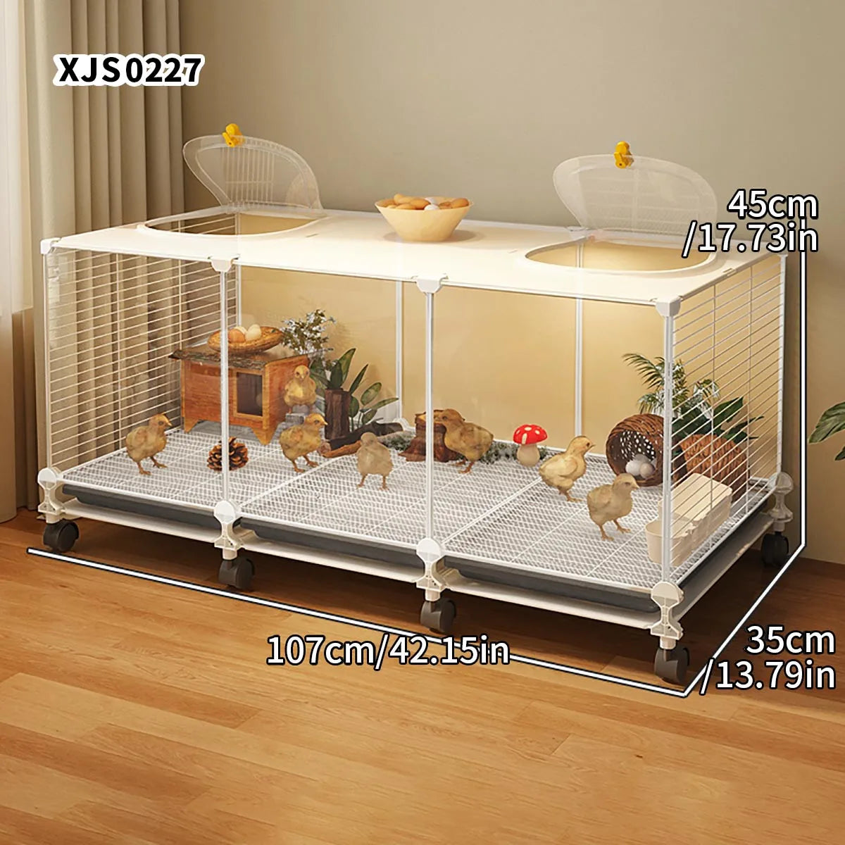 Jaula de Hierro para Codornices con Bandeja