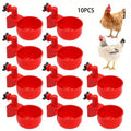 Cuenco para beber pollo, dispensador de agua automático para aves de corral, dispensador de agua automático para palomas, cuenco de alimentación para pollitos pequeños, 2/10 Uds.