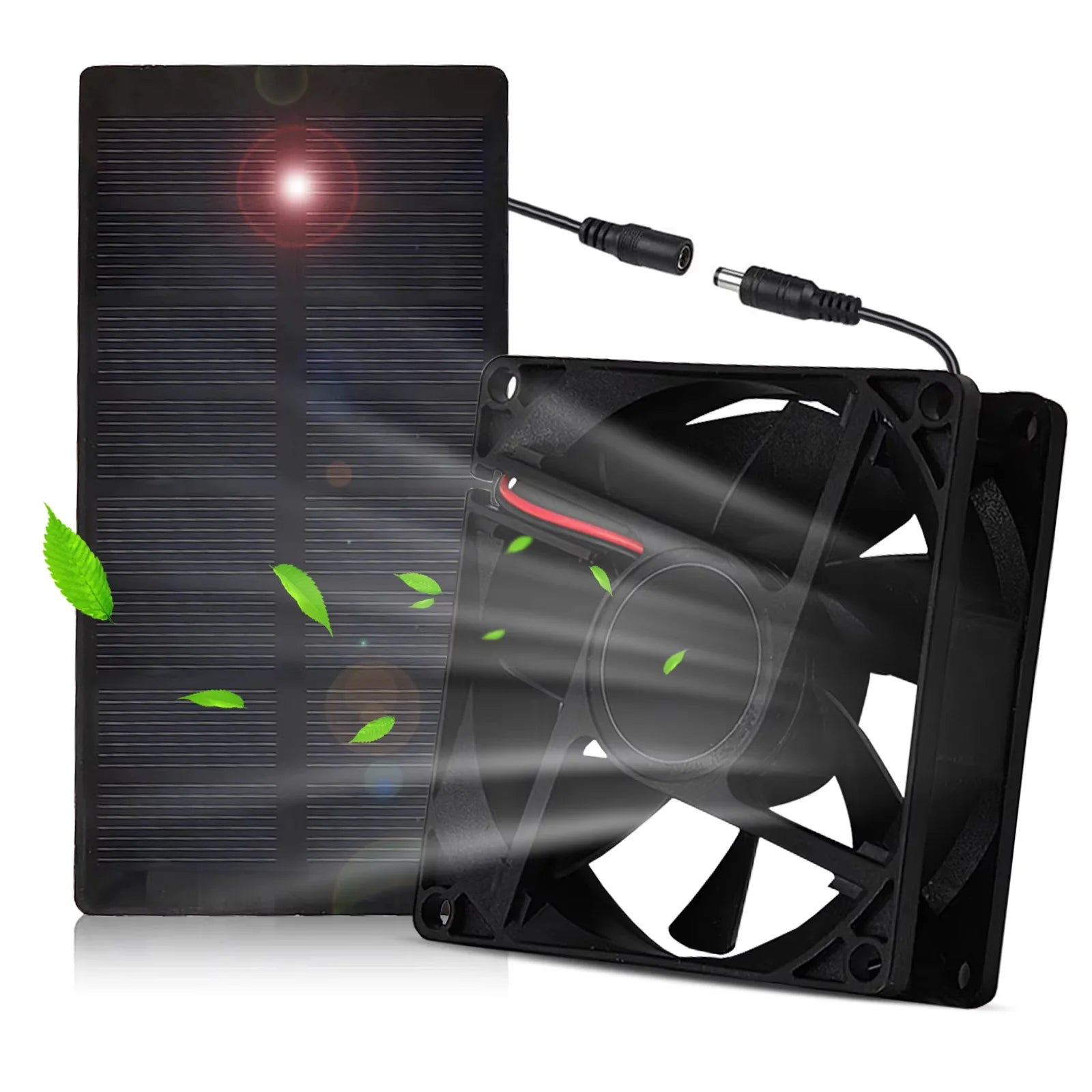 Small Solar Exhaust Fan Mini Cooling Fan Solar Powered Fan Wit Outdoor, Utility Room, Pet House, Chicken House, Dog House