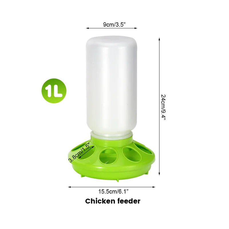 Dispensador Automático de Agua 1L para Gallinas