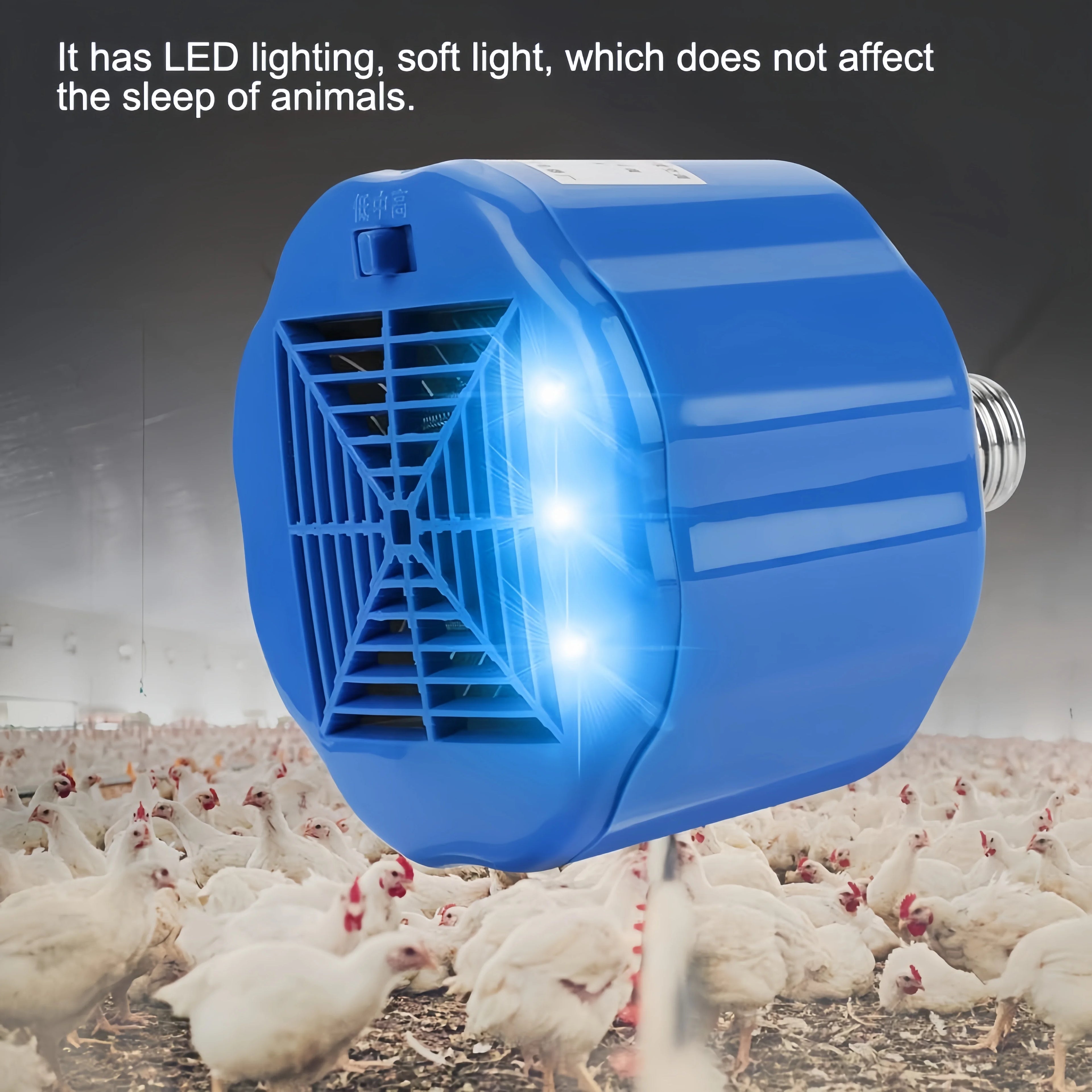 Lámpara Calefactora Azul para Aves 100-300W