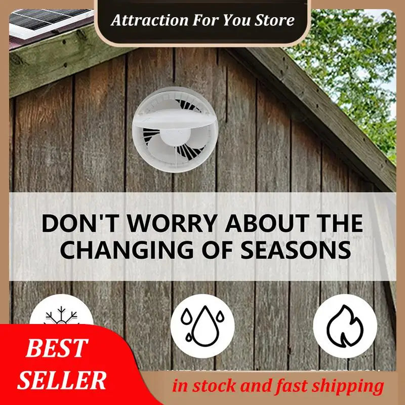 Ventilador Solar Silencioso 6" para Gallinero