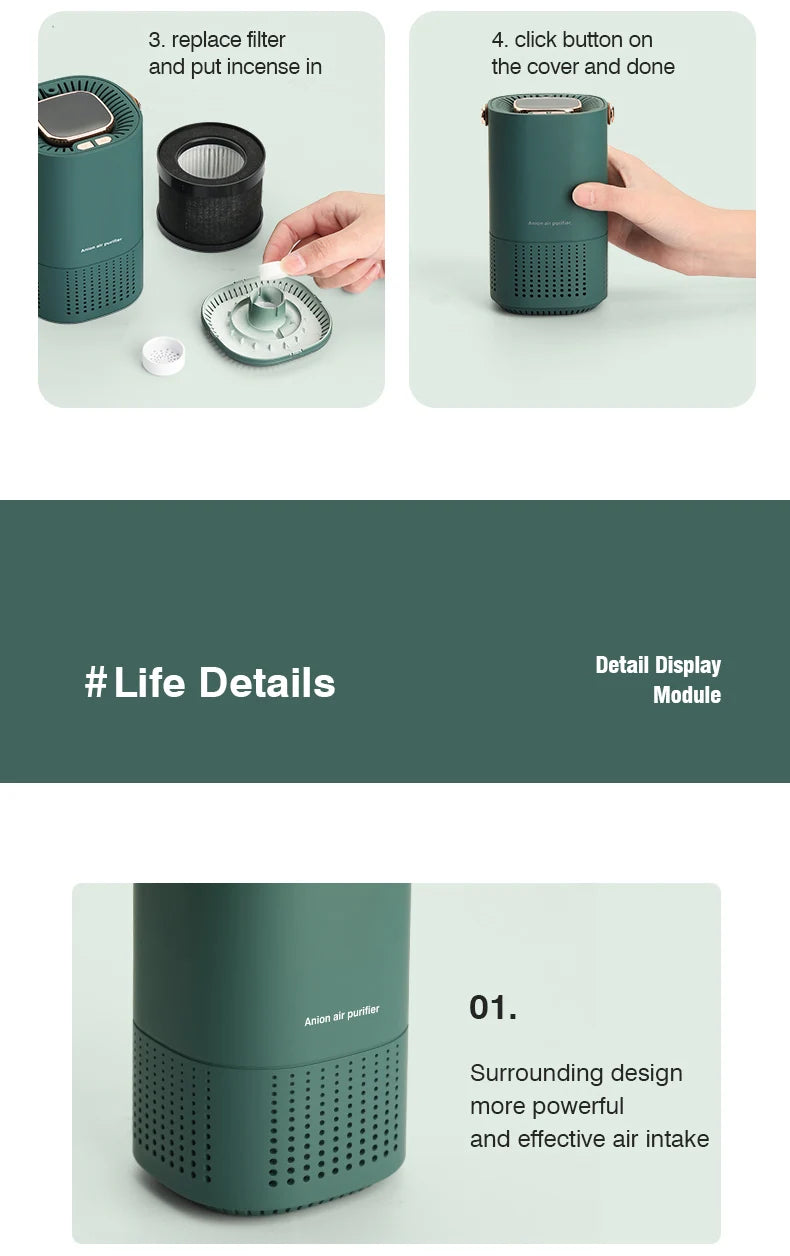 A8 Air Purifier for Home
