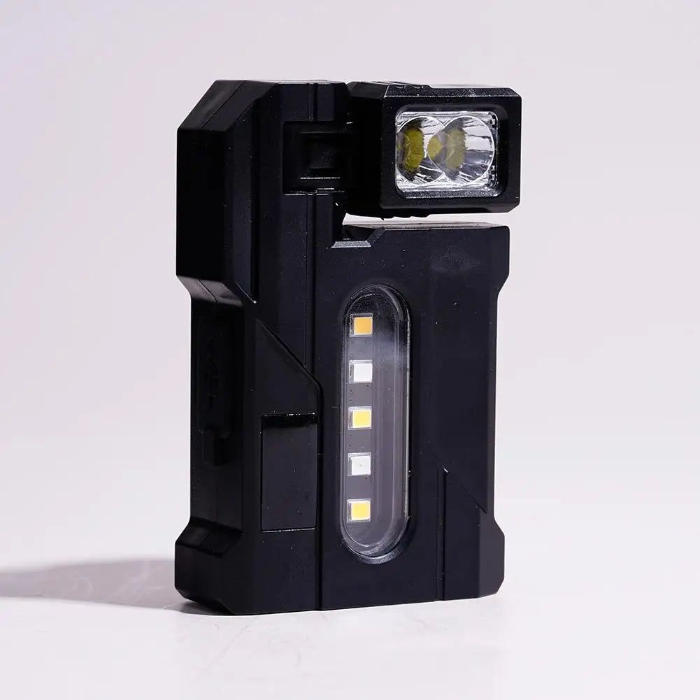 Portable Flashlight Ajustable-angle Magnetic Rechargeable Multifunctional Flashlights Outdoor Red and Blue Warning Work Lights