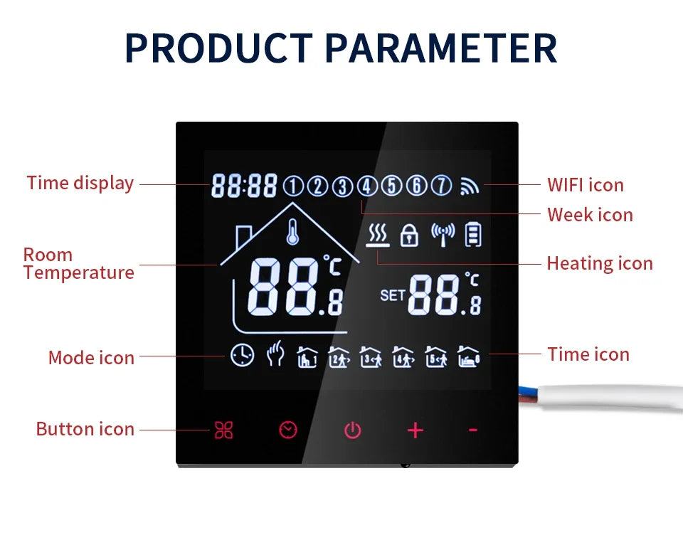 WiFi Smart Thermostat Temperature Controller Tuya Smart Life For Floor Heating Electric/Water Gas Boiler Works With Alexa Alice