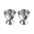 Egg Cups Set Stainless Steel Hard Soft Boiled Egg Tray Holder for Breakfast Brunch Kitchenware Christmas Gift Set Kitchen Tools