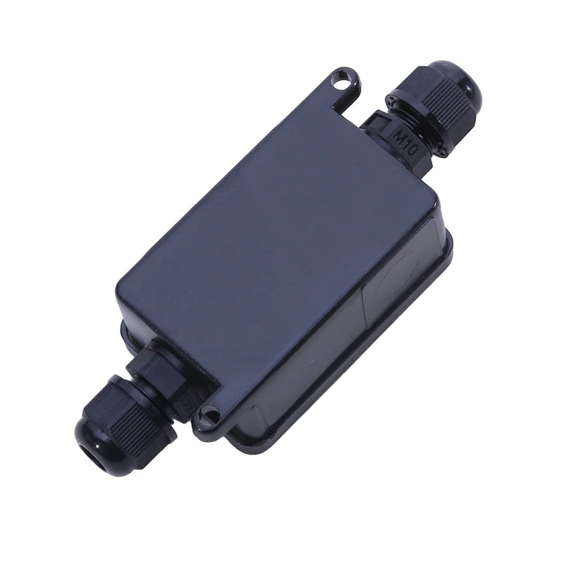 Junction Box Mini Outdoor Waterproof Ip66 Terminals One In Two Out Waterproof Box Plastic Corrosion Resistant Black Junction