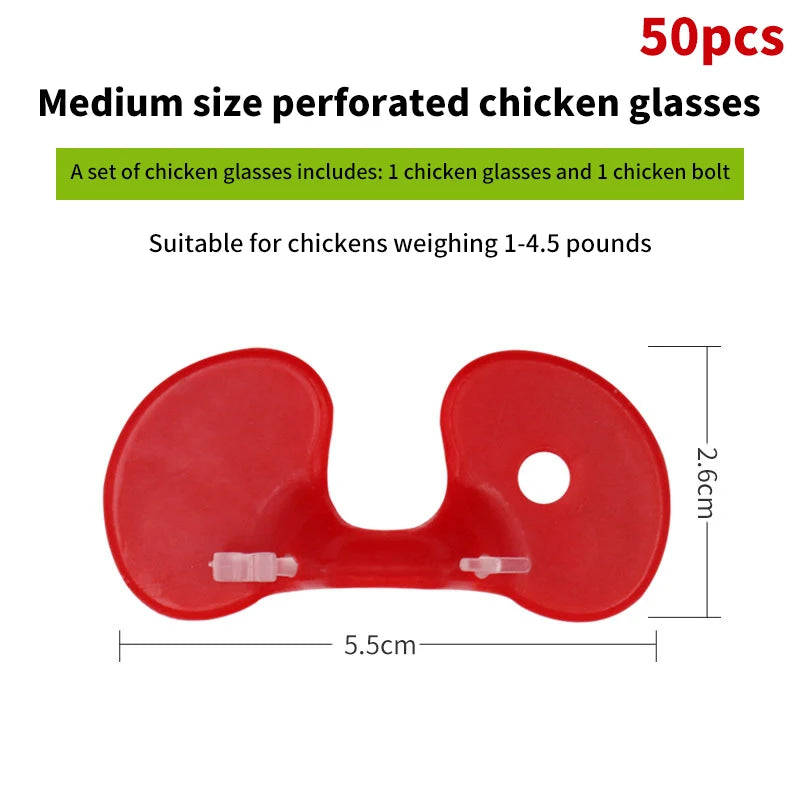 Gafas Antipicoteo para Aves de Corral – Pack 50