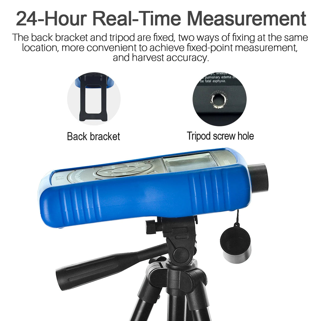 Professional Ammonia Gas Meter Detector, Digital NH3 Monitor Sensor with Range 0~100 PPM, Temperature, Humidity, Rechargeable